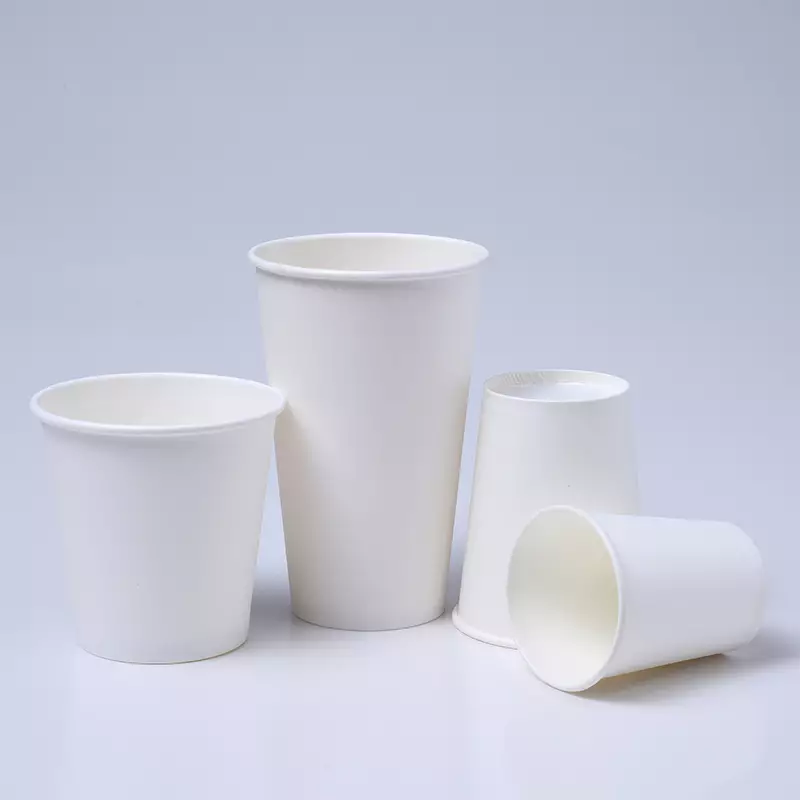 1单层纸杯 Single Wall Paper Cup – White | Disposable Beverage Cups | Food Packaging Supplies - Image 1