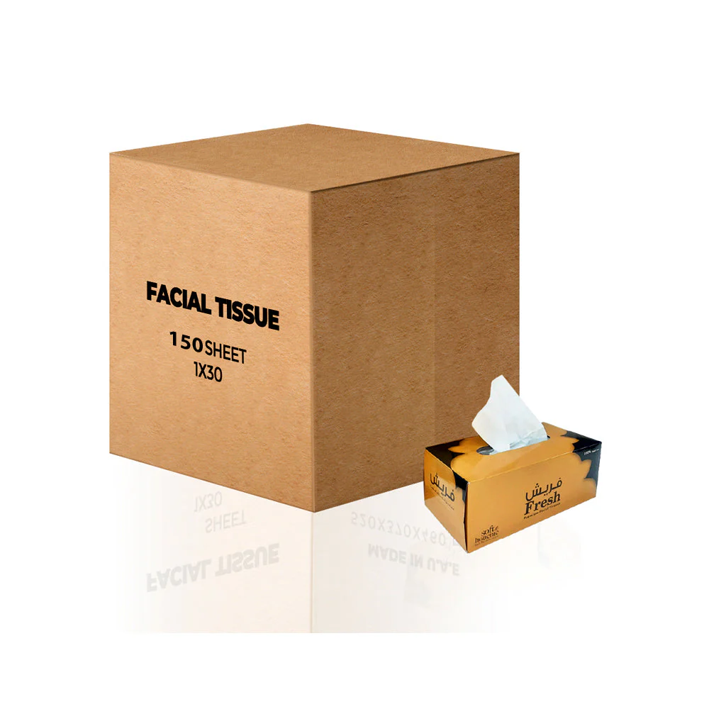 Fresh-Facial-Tissues-150-Sheets-Pack-of-30-Pieces Fresh Facial Tissue – 150 Sheets (1 x 30 Boxes) | Soft & Absorbent 2-Ply Tissues - Image 1